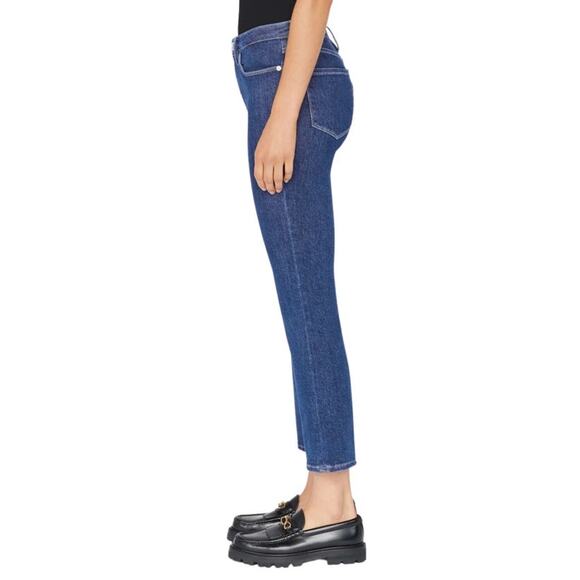 Frame Women's Le One Crop Mini Boot Denim Jeans Size 2 Bootcut Cropped Preppy - Picture 4 of 13